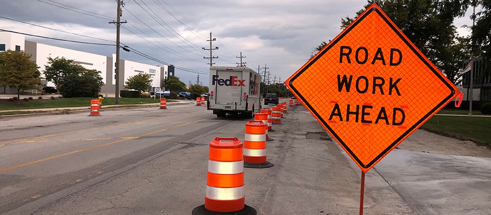 traffic signs in work zones